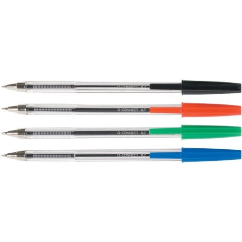 Długopisy Q-Connect 0.7mm niebieskie (20)