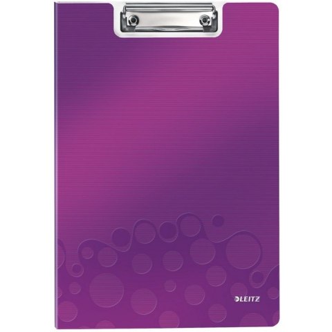 TECZKA Z KLIPEM LEITZ WOW A4 FIOLETOWA
