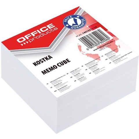 Kostka papierowa Office Products 85x85x40mm nieklejona biała