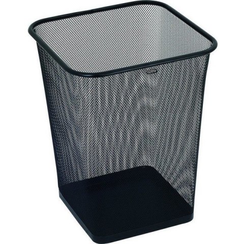 METALOWY KOSZ NA ŚMIECI 18L KWADRAT CZARNY