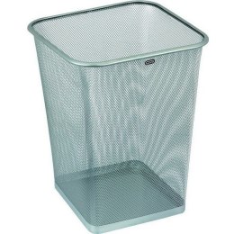 METALOWY KOSZ NA ŚMIECI 18L KWADRAT SREBRNY