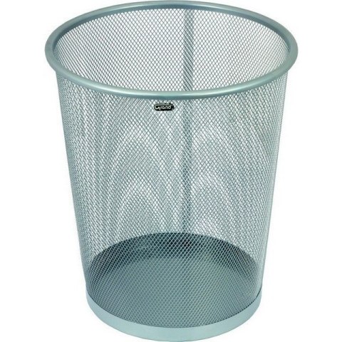 METALOWY KOSZ NA ŚMIECI 19L SREBRNY