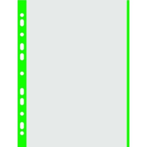 Koszulki Donau A4/40µm (brzeg zielony) groszkowe (100)