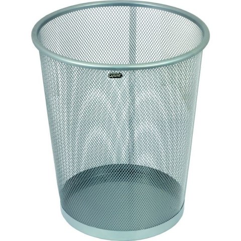 METALOWY KOSZ NA ŚMIECI 12L SREBRNY