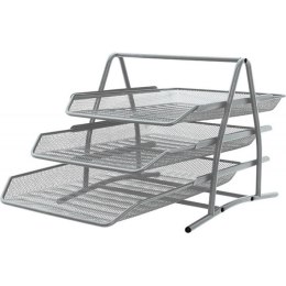 Zestaw 3 półek na dokumenty Q-Connect metalowy srebrny