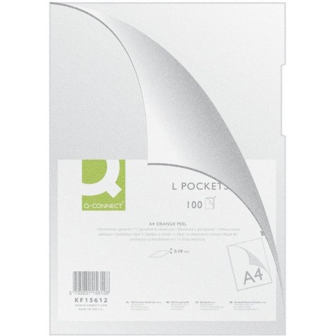 Ofertówki Q-Connect "L" A4/80µm groszkowe (100)