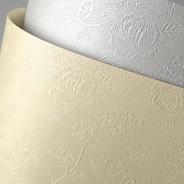 KARTON OZDOBNY A4/220g FLORAL DIAMENTOWA BIEL (20)
