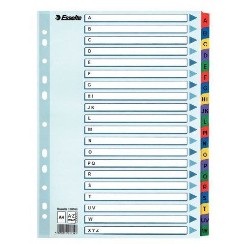PRZEKŁADKI MYLAR ESSELTE A4 A-Z