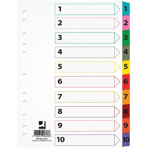 Przekładki mylar Q-Connect A4 1-10