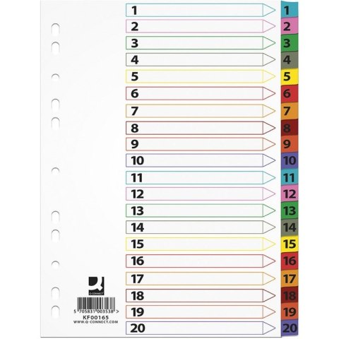 Przekładki mylar Q-Connect A4 1-20