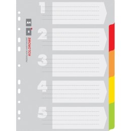 Przekładki kartonowe Office Products A4 5 kolorów