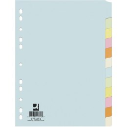 Przekładki kartonowe Q-Connect A4 12 kolorów