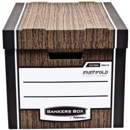 Pudło Bankers Box Woodgrain 340x295x405mm brązowe