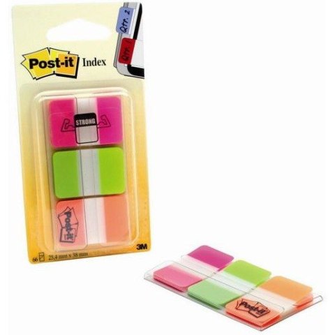 ZAKŁADKI POST-IT 25*38mm 3 KOLORY (3*22)