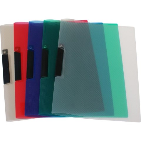 Skoroszyt z klipsem Biurfol A4 przezroczysty zielony