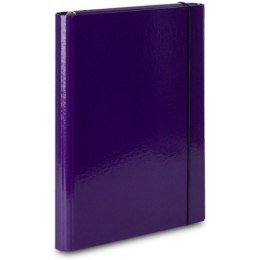 TECZKA SKRZYDŁOWA Z GUMKĄ A4 40mm FIOLETOWA
