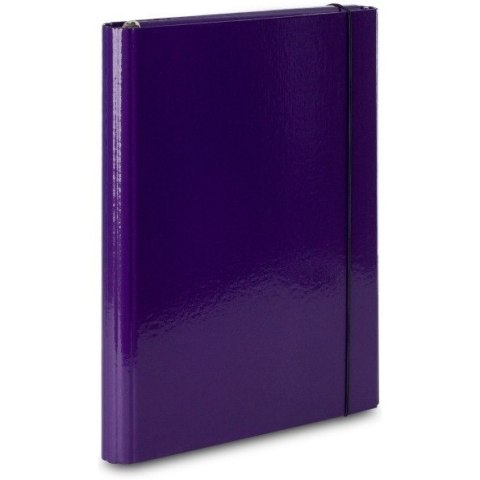 TECZKA SKRZYDŁOWA Z GUMKĄ A4 40mm FIOLETOWA