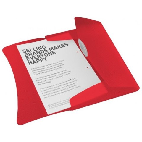 TECZKA Z GUMKĄ ESSELTE VIVIDA A4/15mm CZERWONA