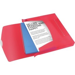 TECZKA Z GUMKĄ ESSELTE VIVIDA A4/40mm CZERWONA