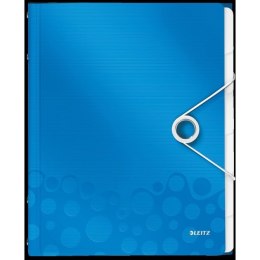 TECZKA Z GUMKĄ LEITZ WOW 6 PRZEKŁADEK NIEBIESKA