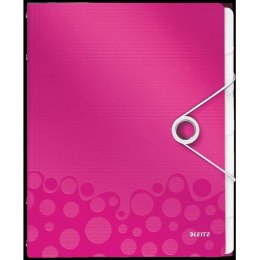 TECZKA Z GUMKĄ LEITZ WOW 6 PRZEKŁADEK RÓŻÓWA