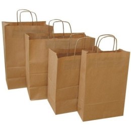 TORBA PAPIEROWA 24x10x36cm BRĄZOWA