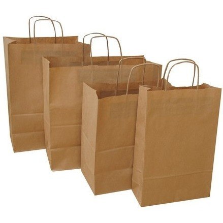 TORBA PAPIEROWA 24x10x36cm BRĄZOWA