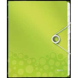 Teczka PP z gumką Leitz Wow A4 12 przekładek zielona