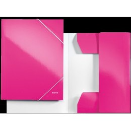 Teczka kartonowa z gumką Leitz Wow A4 różowa
