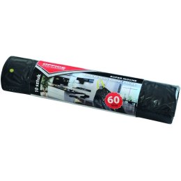Worki na śmieci Office Products 60L LDPE z taśmą czarne (10)