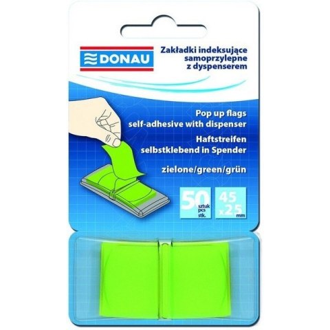 Zakładki Donau 25x45mm zielone (50)