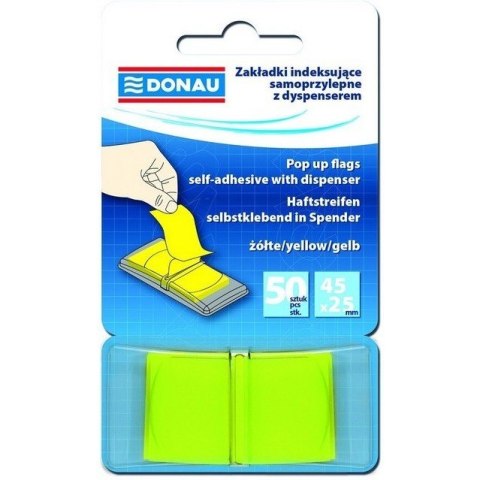 Zakładki Donau 25x45mm żółte (50)