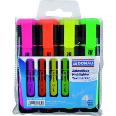 Zakreślacze Donau D-Text 4 kolory