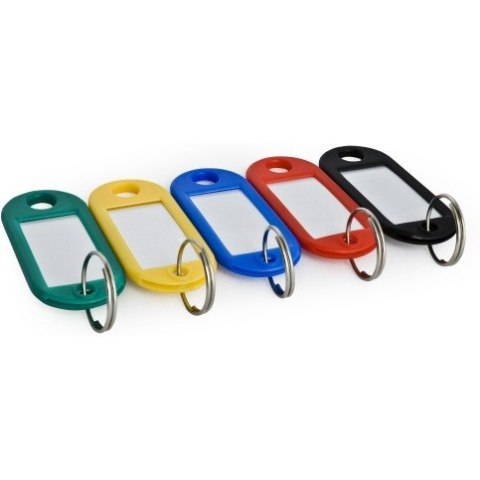 ZAWIESZKI DO KLUCZY MIX KOLORÓW (100)