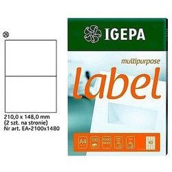 ETYKIETY A4 IGEPA 210*148mm BIAŁE (100)