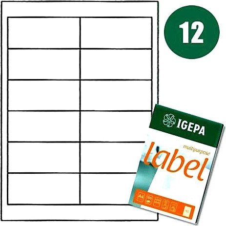 ETYKIETY A4 IGEPA 96,5*42,3mm BIAŁE (100)