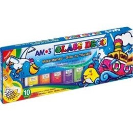 FARBY WITRAŻOWE AMOS 22ml*10 KOLORÓW