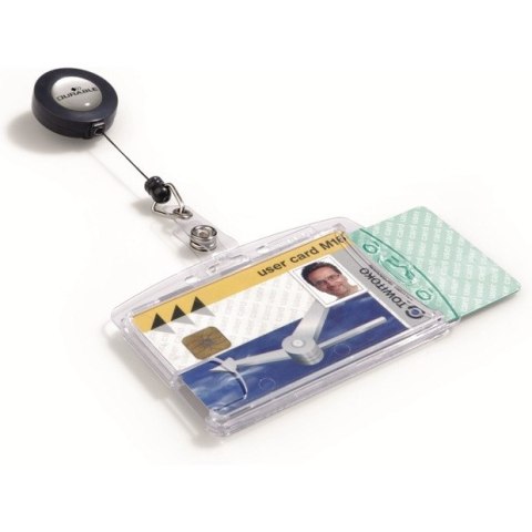 HOLDER NA 2 KARTY DURABLE AKRYLOWY + MECHANIZM ŚCI