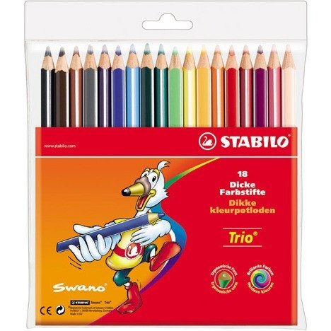 KREDKI STABILO TRIO 18 KOLORÓW