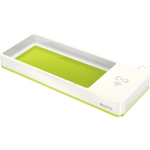 PRZYBORNIK NA BIURKO Z ŁADOWARKĄ LEITZ WOW BIAŁO-ZIELONY