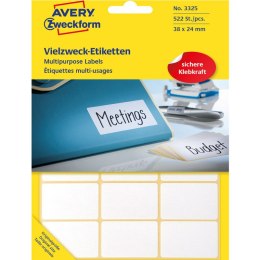 ETYKIETY AVERY 38x24mm DO OPISU RĘCZNEGO BIAŁE (522)