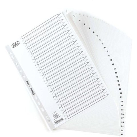 PRZEKŁADKI PP ELBA A4 1-31 BIAŁE