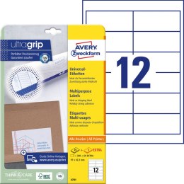 ETYKIETY AVERY A4 97x42.3mm BIAŁE (12x30)