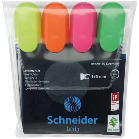 Zakreślacze Schneider Job 4 kolory