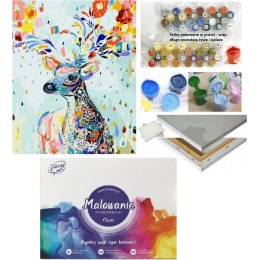 Zestaw Malowanie po numerach Ipicasso 30x40 cm Kwiecisty jeleń