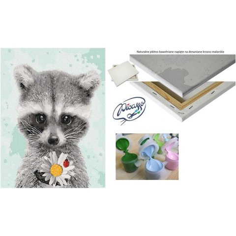 Zestaw Malowanie po numerach Ipicasso 30x40 cm Szop z kwiatkiem