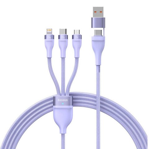 Kabel BASEUS Flash Series 2 USB-C-3w1 1.5m (fioletowy)