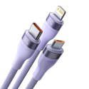 Kabel BASEUS Flash Series 2 USB-C-3w1 1.5m (fioletowy)
