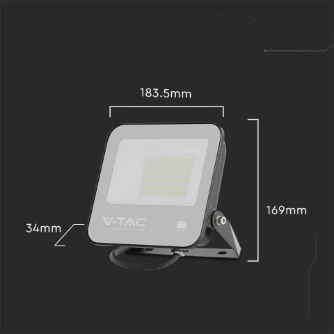 Projektor LED V-TAC 50W 135Lm/W SAMSUNG CHIP czarny VT-4455 4000K 5740lm 5 lat gwarancji