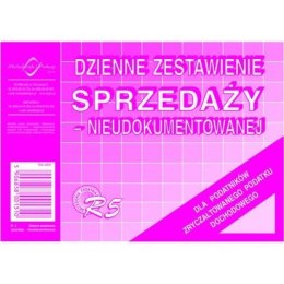 DZIENNE ZESTAWIENIE SPRZEDAŻY (NIEUDOKUMENTOWANEJ)